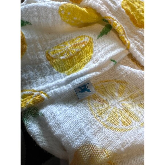 Lemon Print Cotton Muslin Baby Blanket 46X46 Inches Lightweight & Breathable - Picture 7 of 9